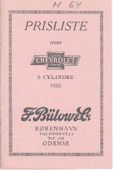 Chevrolet prisliste
