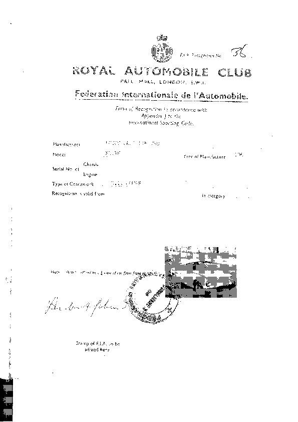 Homologeringer til motorsport