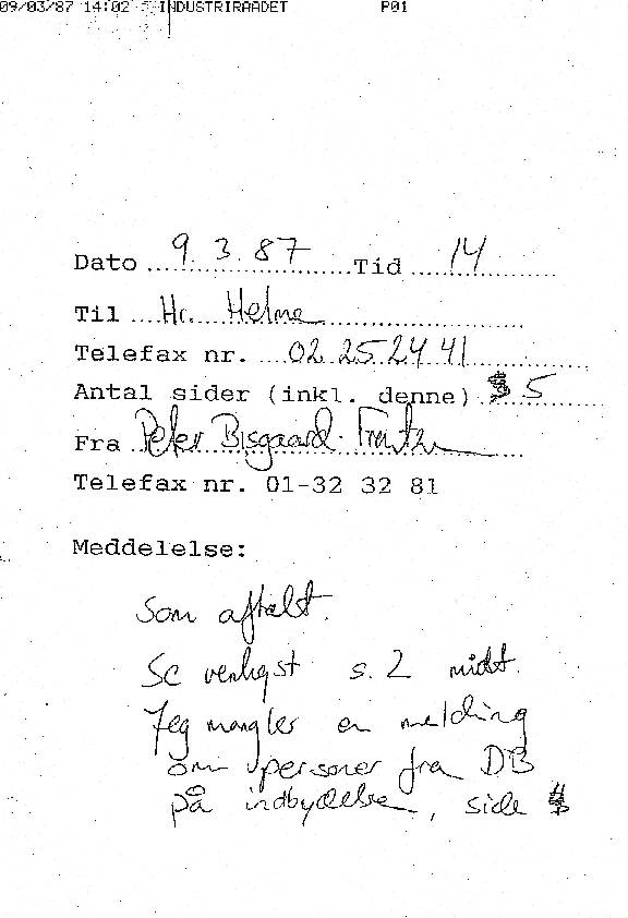 Bohnstedt-Pedersen indkøbskonference 1987