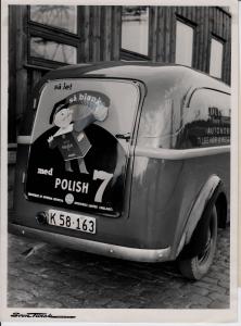 Bülow varevogn med Polish 7 reklame